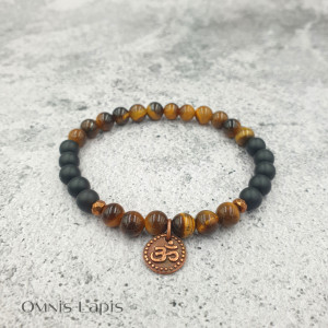 Bransoletka orientalna - tygrysie oko i OM