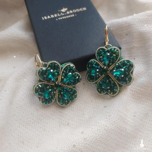 Urocze kolczyki czterolistna KONICZYNA