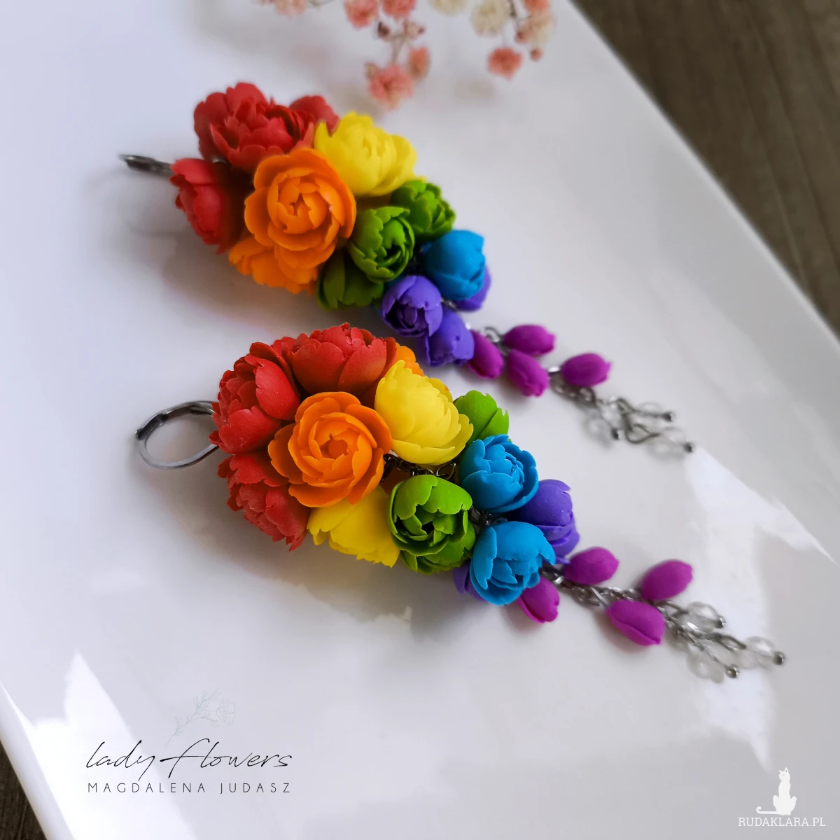 Kolczyki w kolorach tęczy