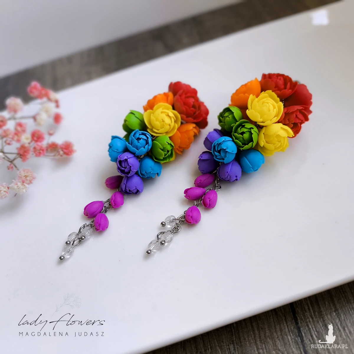 Kolczyki w kolorach tęczy