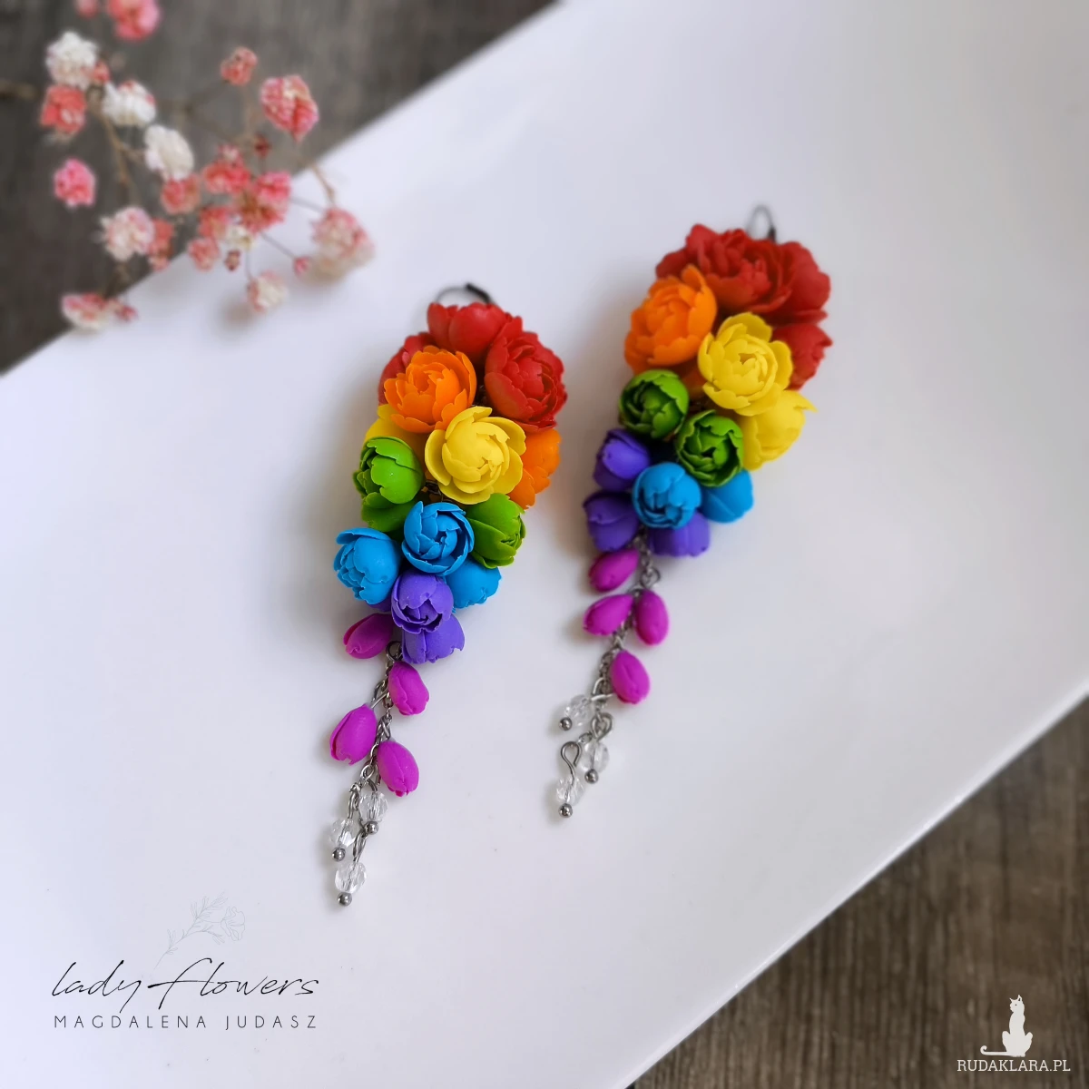 Kolczyki w kolorach tęczy