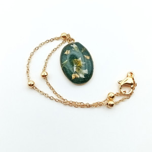 Bransoletka typu Celebrytka z Zawieszką z Żywicy - Handmade