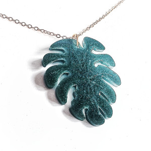 Wisior z Żywicy Epoksydowej - Liść Monstery