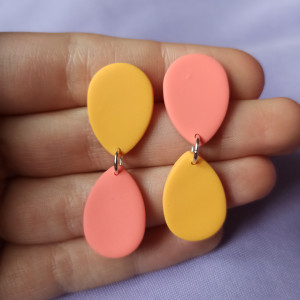 Kolczyki z gliny polimerowej łezki