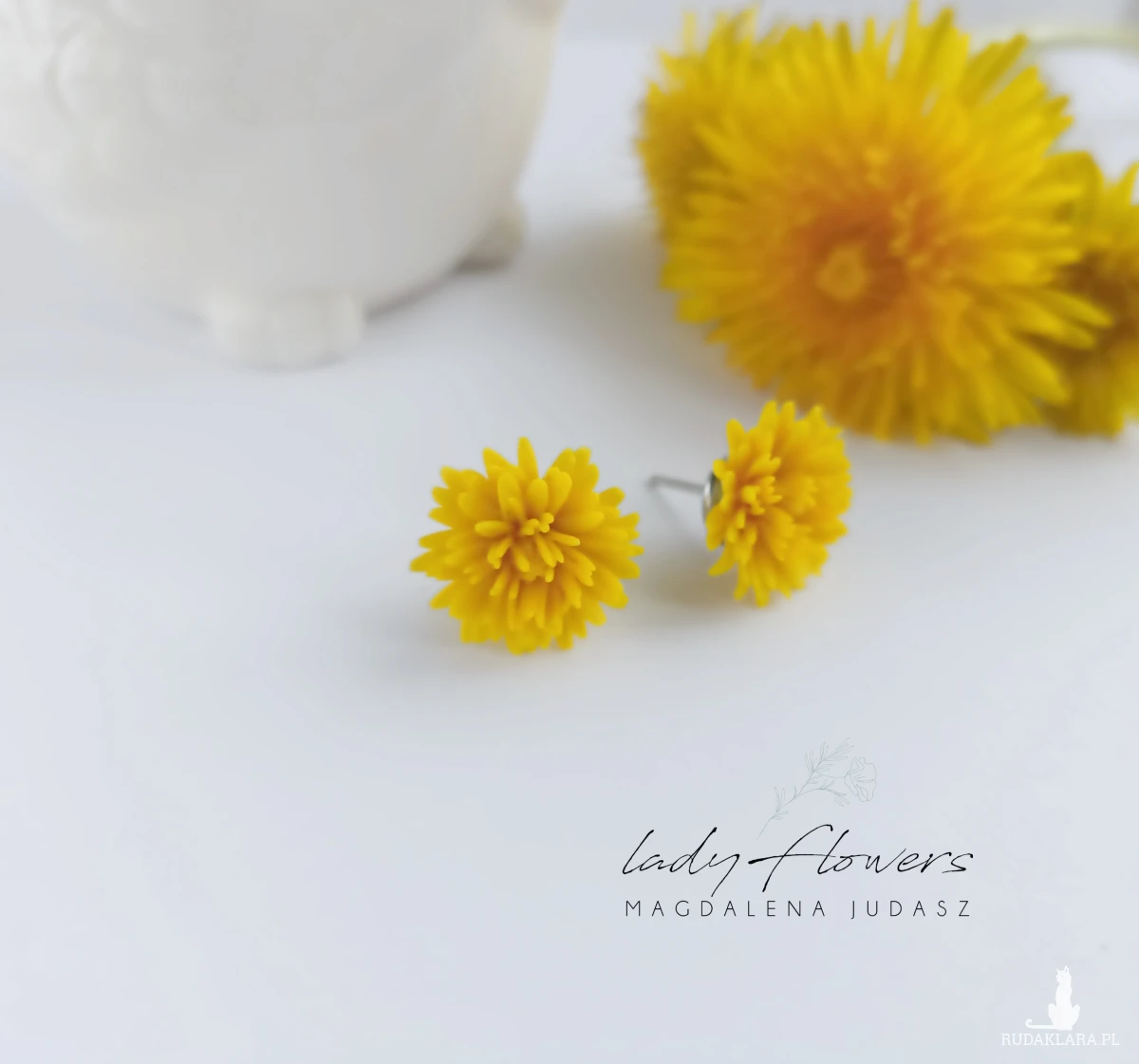 Kolczyki z mniszkami