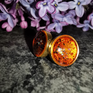 Pomarańczowe kolczyki handmade