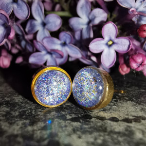 Fioletowe kolczyki handmade