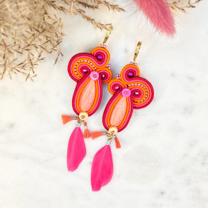 FREEDOM MAXI - KOLCZYKI SUTASZ - POMARAŃCZOWE