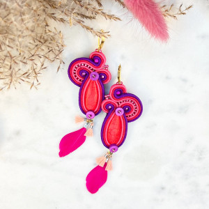 FREEDOM MAXI - KOLCZYKI SUTASZ - RÓŻOWE