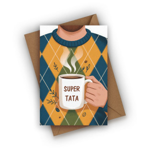 Kartka na Dzień Taty- Kubek Super Tata