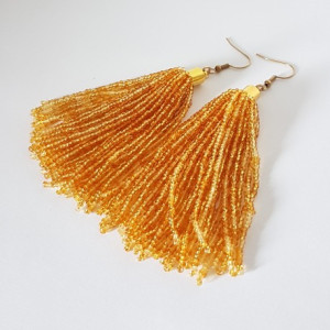 Kolczyki Frędzle Hot Gold