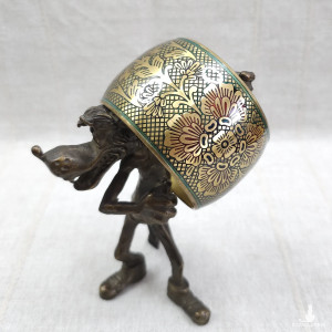 172 bransoletka vintage; styl retro; mosiężna bransoletka; bangle; sztywna bransoleta