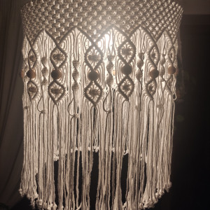 Abażur w stylu Boho w kolorze naturalnym