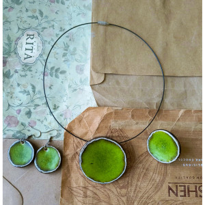 Zestaw zielonej biżuterii