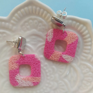 "Owocowy Sorbet" v.1 - kolczyki z gliny polimerowej.