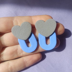 Kolczyki z gliny polimerowej serca