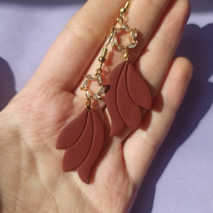 Kolczyki z gliny polimerowej piórka