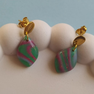 "Atria II"- kolczyki z gliny polimerowej.