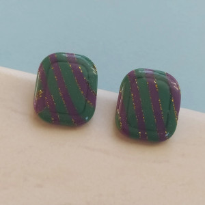 "Iris II"- kolczyki (sztyfty) z gliny polimerowej.