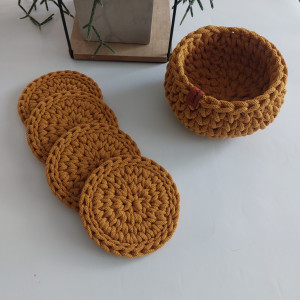 Koszyczek + podkładki pod kubek