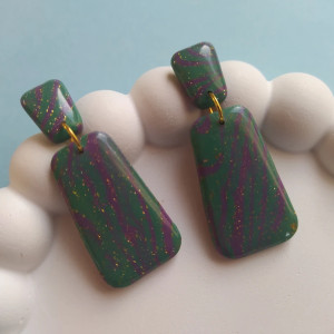 "Erato I" - kolczyki z gliny polimerowej.