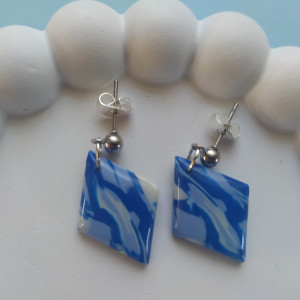 "Izar" - kolczyki z gliny polimerowej.