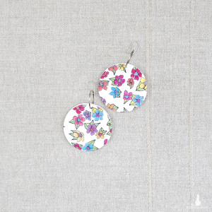 6756 kolorowe, niepowtarzalne, duże, dwustronne kolczyki