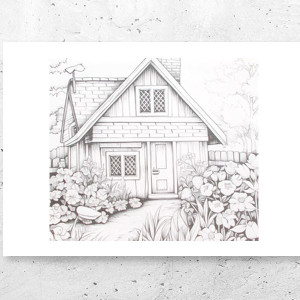 biało czarne plakaty A4, skandynawski plakat z domkiem, plakat z chatką, domek plakat, chatka plakat, dom plakat, chata plakat, plakat z domem, plakat z chatą, scandi posters a4, małe plakaty