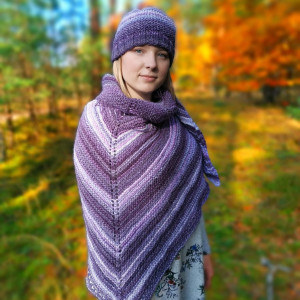 Chusta wełniana handmade rekodzieło