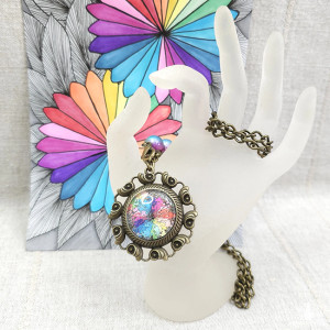 6765 długi naszyjnik z wisiorkiem; abstrakcja