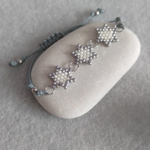 Bransoletka białe gwiazdki