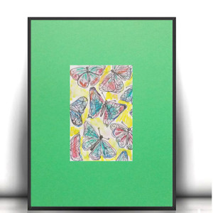 mały obrazek z  motylami, motylki plakat na ścianę, mały rysunek z motylkami, motylki obrazek A4, plakat z motylami, plakaty do małych ramek, małe plakaty do domu, boho posters A4