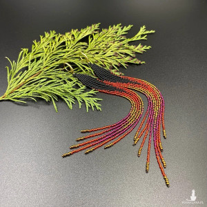 Kolczyki do ramion - czarny, czerwony, złoty, różowy, pomarańczowy #940