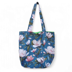 Torba na zakupy Shopperka eko torba zakupowa siatka na zakupy torba shopper kwiaty magnolie