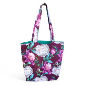 Torba na zakupy Shopperka eko torba zakupowa siatka na zakupy torba shopper kwiaty piwonie