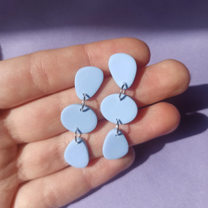 Kolczyki z gliny polimerowej kamyki