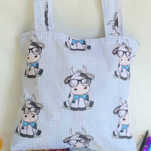 Ekologiczna torba na zakupy: wesoła krówka