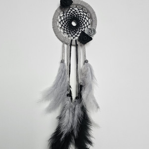 Łapacz snów szaro-czarny