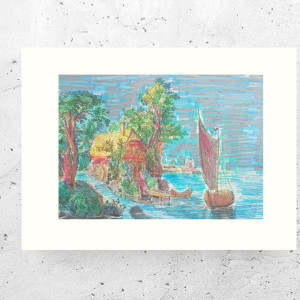 żeglarski obrazek A4, pejzaż plakat 21x30, retro plakat A4, vintage plakaty A4, krajobraz plakat, rustykalny obrazek A4, podróże plakat, posters a4, obrazki do małych ramek, żagle plakat