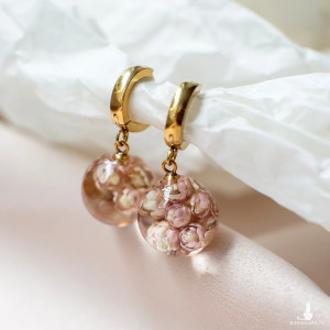 Kolczyki z ozothamnusem