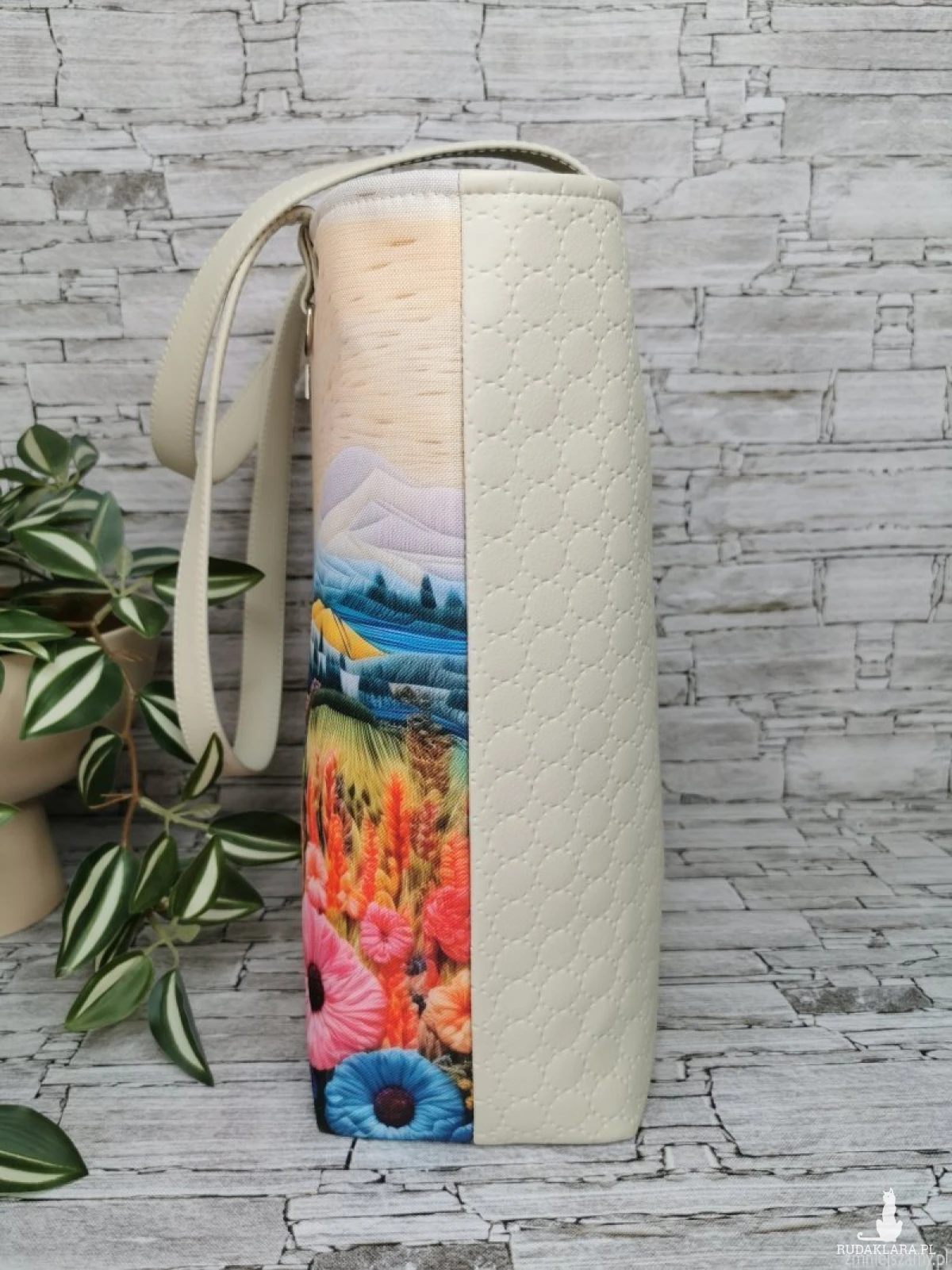 Torebka damska shopper bag torebka na ramię zamykana - pejzaż 4
