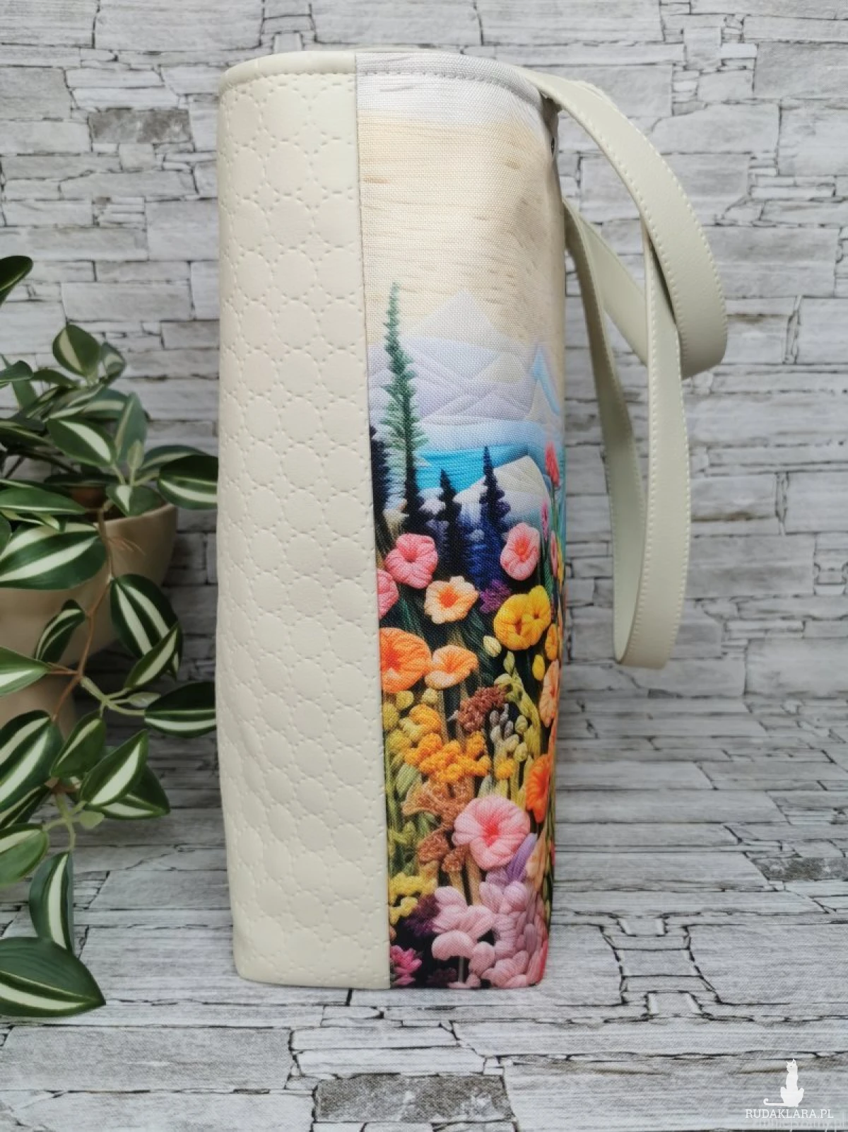 Torebka damska shopper bag torebka na ramię zamykana - pejzaż 4