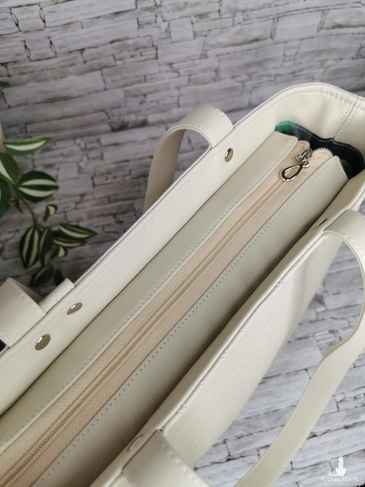 Torebka damska shopper bag torebka na ramię zamykana - pejzaż 4