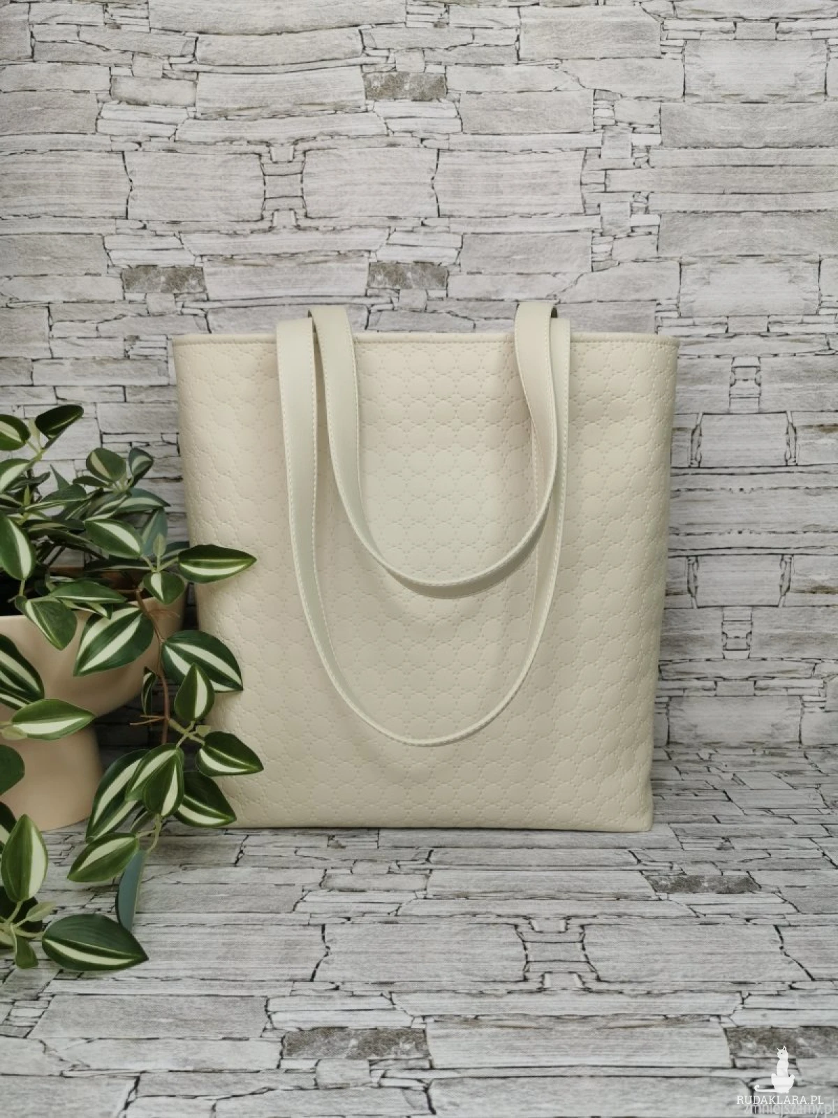 Torebka damska shopper bag torebka na ramię zamykana - pejzaż 3