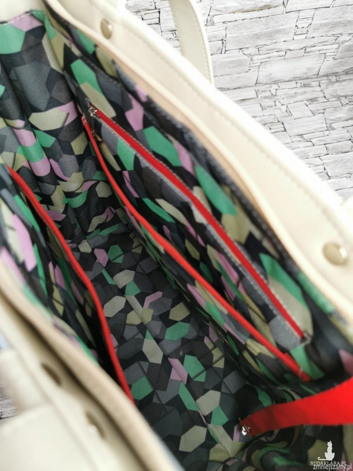 Torebka damska shopper bag torebka na ramię zamykana - pejzaż