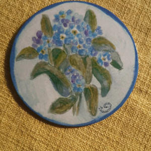 Podkładka pod kubek - Niezapominajki