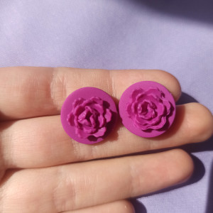 Kolczyki z gliny polimerowej kwiaty