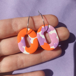 Kolczyki z gliny polimerowej koła