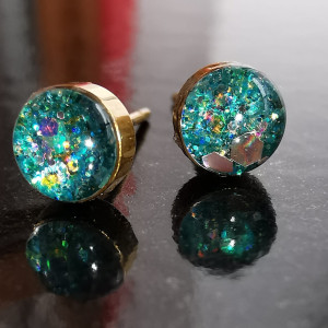 Turkusowe kolczyki turkusowe sztyfty