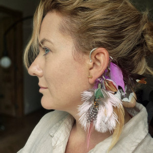 nausznica  kwiaty kolory boho